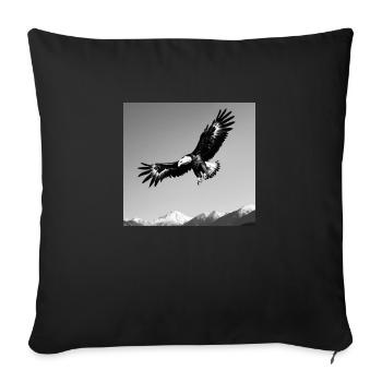 aigle - Coussin et housse de 45 x 45 cm - noir - Devant