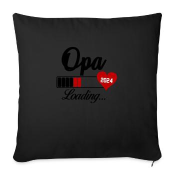 opa loading 2024 - Sofakissen mit Füllung 45 x 45 cm - Schwarz - Vorne