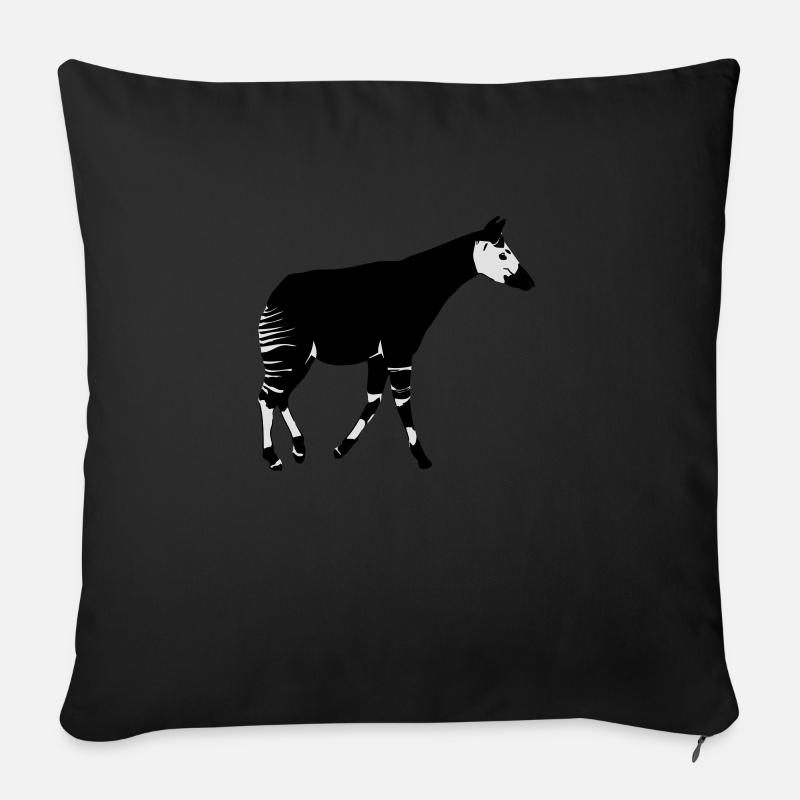 Okapi - Sofakissen mit Füllung 45 x 45 cm - Schwarz