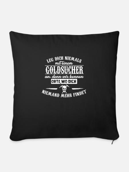 GOLDSUCHER - Sofakissen mit Füllung 45 x 45 cm - Schwarz