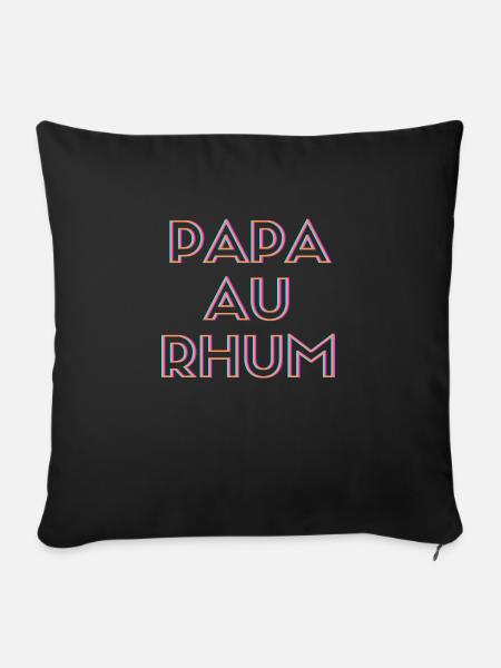 Papa mit Rum - Sofakissen mit Füllung 45 x 45 cm - Schwarz