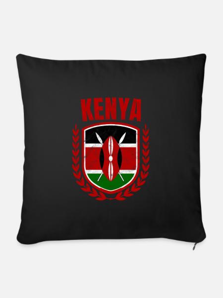 Kenia - Sofakissen mit Füllung 45 x 45 cm - Schwarz