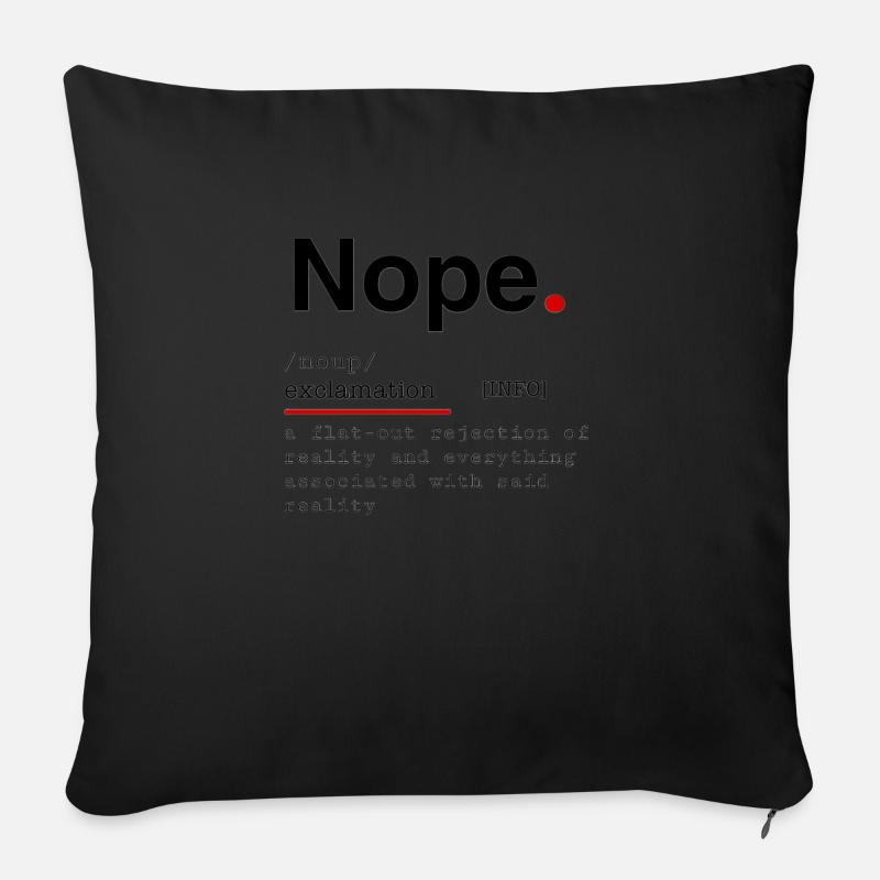 Definition "NOPE" - Sofakissen mit Füllung 45 x 45 cm - Schwarz