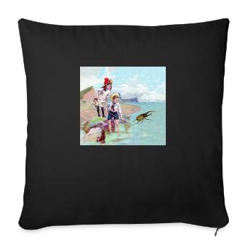 Children catching bugs - Sofakissen mit Füllung 45 x 45 cm - Schwarz - Vorne