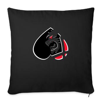 Herz Rebell Schrei - Sofakissen mit Füllung 45 x 45 cm - Schwarz - Vorne