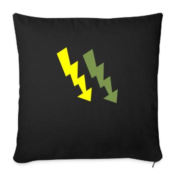 Flashes 2 - Sofa pillow with filling 45cm x 45cm - black - Front