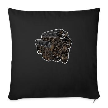 Motorblock // Illustration - Sofakissen mit Füllung 45 x 45 cm - Schwarz - Vorne