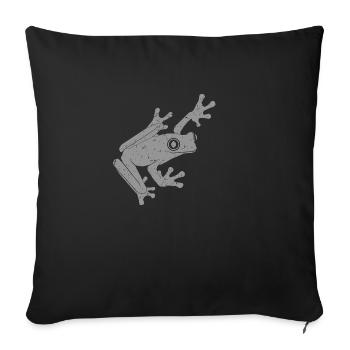 Grenouille - Coussin et housse de 45 x 45 cm - noir - Devant