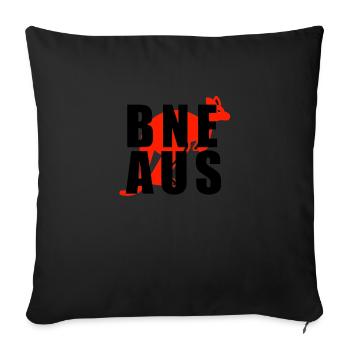 Brisbane Australia Airport call sign - Sofa pillow with filling 45cm x 45cm - black - Front