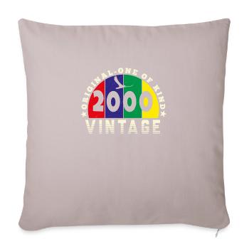 Vintage 2000 Retro - Bursdag - Sofa pillow with filling 45cm x 45cm - light taupe - Front