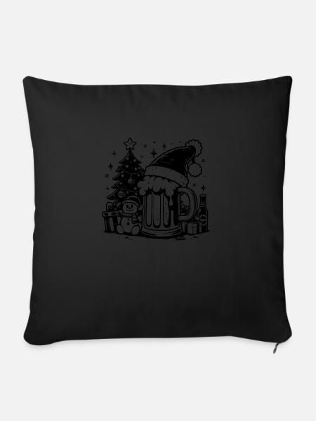 Eggnogg Christmas - Sofakissen mit Füllung 45 x 45 cm - Schwarz