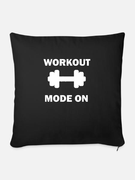 Workout Mode - Sofakissen mit Füllung 45 x 45 cm - Schwarz