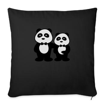 grand frere - Coussin et housse de 45 x 45 cm - noir - Devant