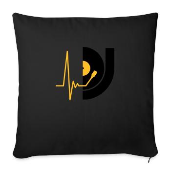 music_pulse_dj - Sofa pillow with filling 45cm x 45cm - black - Front