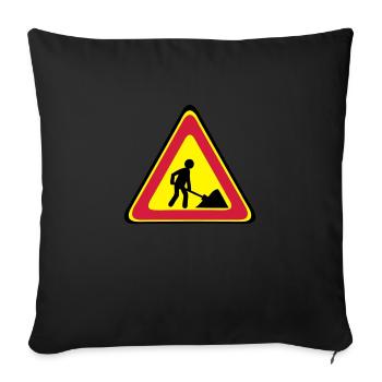 Panel Arbeits Mann pelle1 - Sofakissen mit Füllung 45 x 45 cm - Schwarz - Vorne