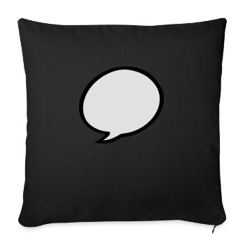 speech bubble - Sofa pillow with filling 45cm x 45cm - black - Front