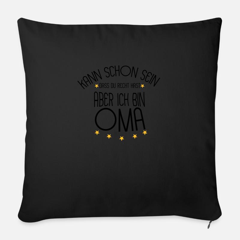 Oma - Sofakissen mit Füllung 45 x 45 cm - Schwarz