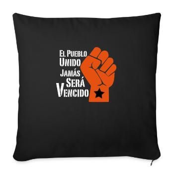 El pueblo unido jamàs serà vencido - Sofa pillow with filling 45cm x 45cm - black - Front