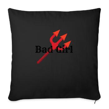 Bad Girl - Sofa pillow with filling 45cm x 45cm - black - Front