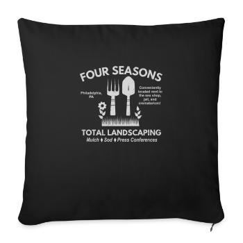 Four Seasons Total Landscaping T Shirt - Sofa pillow with filling 45cm x 45cm - black - Front