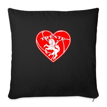 Coeur Twente sexy - Coussin et housse de 45 x 45 cm - noir - Devant
