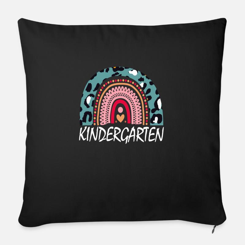 Boho Kindergarten Squad Gift - Sofa pillow with filling 45cm x 45cm - black