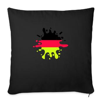 farbklecks deutschland - Sofakissen mit Füllung 45 x 45 cm - Schwarz - Vorne