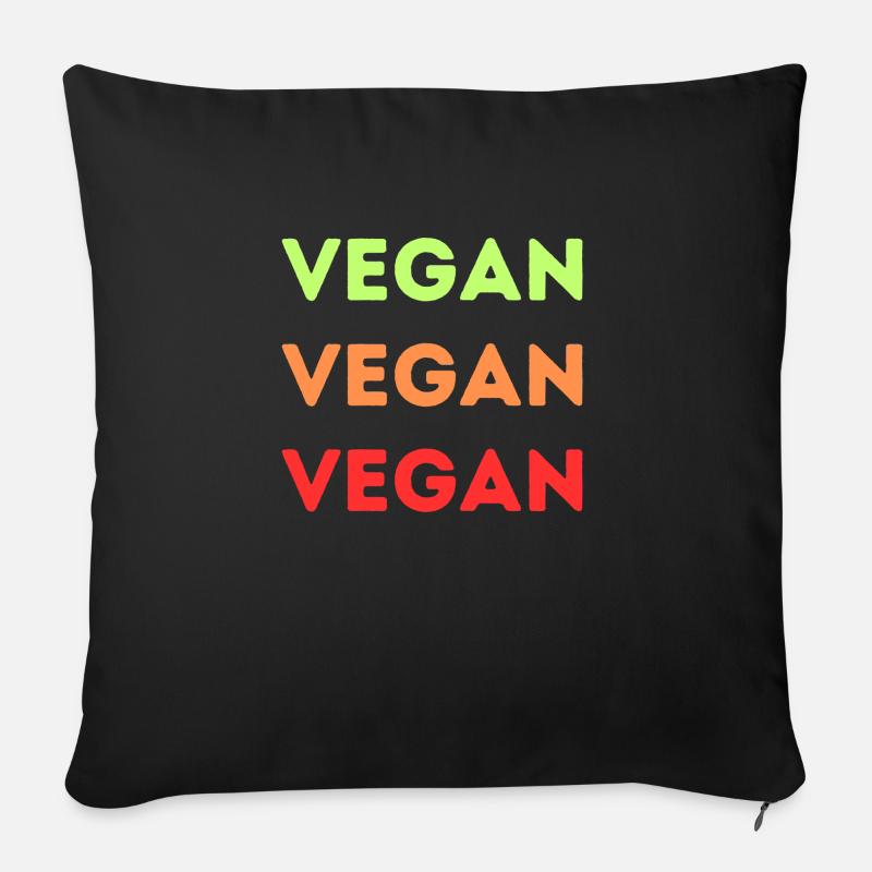 VEGAN - Sofakissen mit Füllung 45 x 45 cm - Schwarz