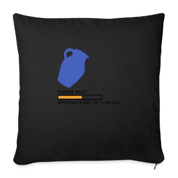 Bembel Chargement veuillez patienter - Coussin et housse de 45 x 45 cm - noir - Devant