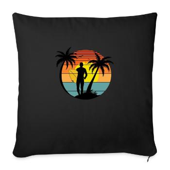 SURF-STIL - Sofakissen mit Füllung 45 x 45 cm - Schwarz - Vorne