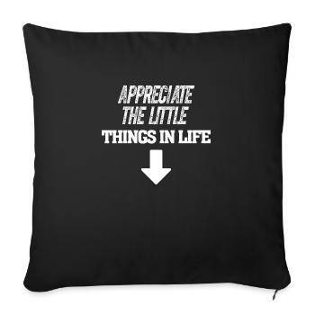 Apprécier les petites choses de la vie Arrow Funny - Coussin et housse de 45 x 45 cm - noir - Devant