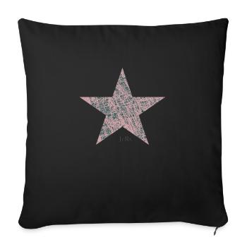 STAR - Sofa pillow with filling 45cm x 45cm - black - Front