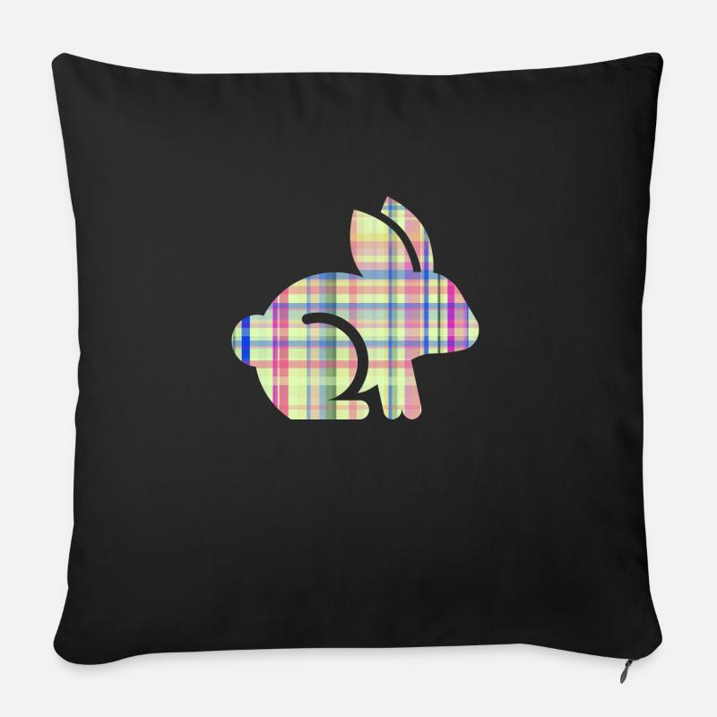 Hase - Sofakissen mit Füllung 45 x 45 cm - Schwarz