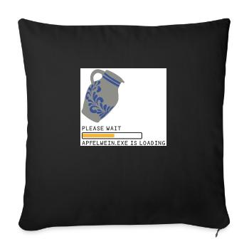 Bembel Chargement veuillez patienter - Coussin et housse de 45 x 45 cm - noir - Devant