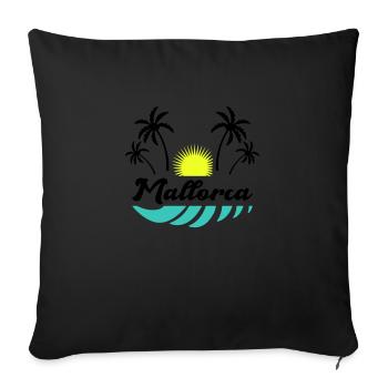 Majorca - Sofa pillow with filling 45cm x 45cm - black - Front