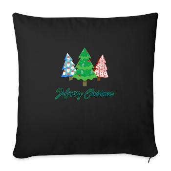 Christmas - Sofa pillow with filling 45cm x 45cm - black - Front