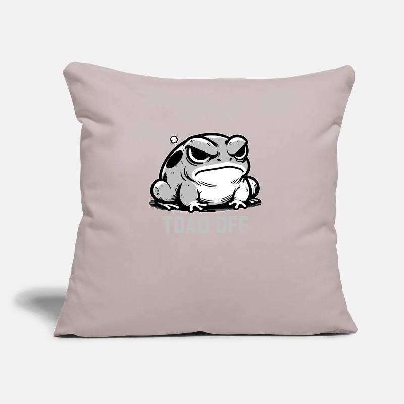 Vintage Frog Toad Meme Grumpy Frog Don't Toad Me Sofa pillow with filling 45cm x 45cm