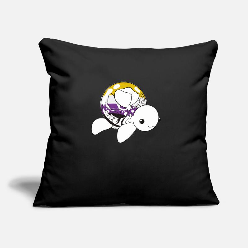 Non binary turtle Sofa pillow with filling 45cm x 45cm