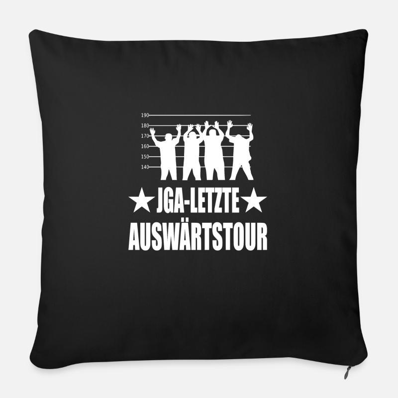 Junggesellenabschied - Sofakissen mit Füllung 45 x 45 cm - Schwarz