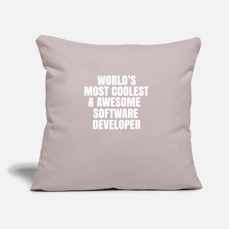 Worlds most coolest and awesome software developer Sofa pillow with filling 45cm x 45cm