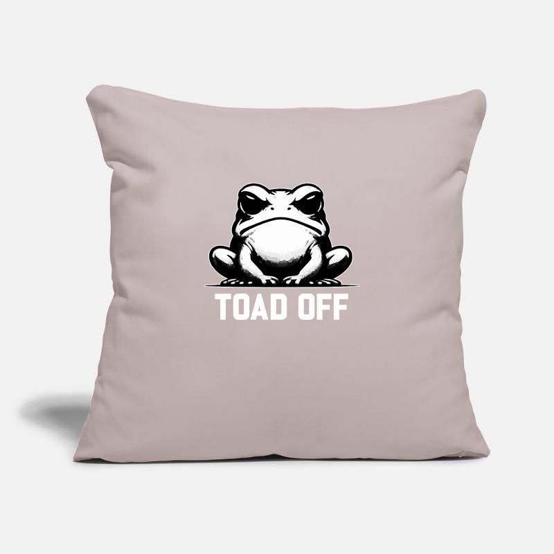 Vintage Frog Toad Meme Grumpy Frog Don't Toad Me Sofa pillow with filling 45cm x 45cm