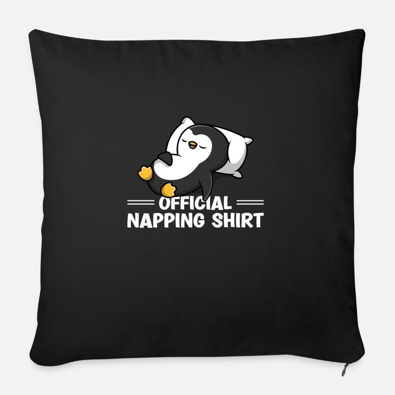 Sleeping Penguin Lover Cute Penguin Napping - Sofakissen mit Füllung 45 x 45 cm - Schwarz