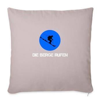 Die Berge rufen - Sofakissen mit Füllung 45 x 45 cm - helles Taupe - Vorne