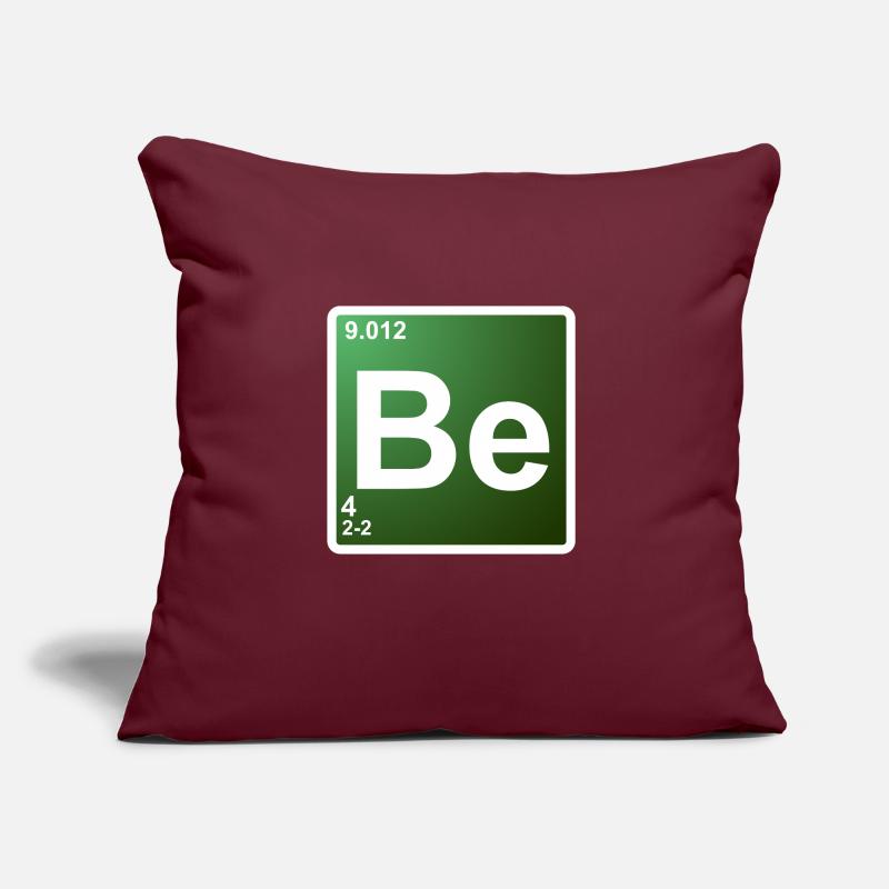 BE - Élément de chimie du béryllium 4 Coussin et housse de 45 x 45 cm