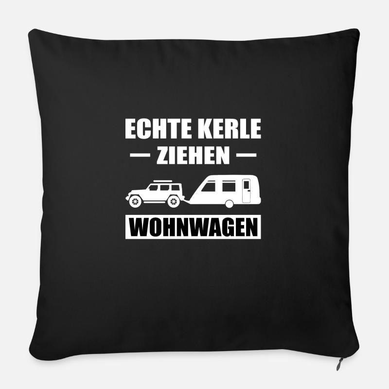 Camping - Sofakissen mit Füllung 45 x 45 cm - Schwarz