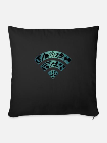 EvoDevo Signals - Sofakissen mit Füllung 45 x 45 cm - Schwarz
