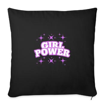 GIRL POWER - Sofakissen mit Füllung 45 x 45 cm - Schwarz - Vorne
