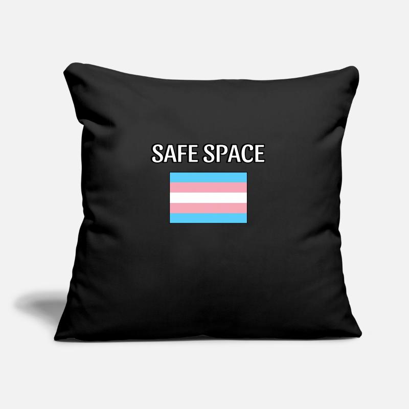 TRANS safe space - transgender pride Sofa pillow with filling 45cm x 45cm