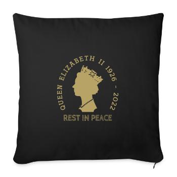 Queen Elizabeth II - Sofakissen mit Füllung 45 x 45 cm - Schwarz - Vorne