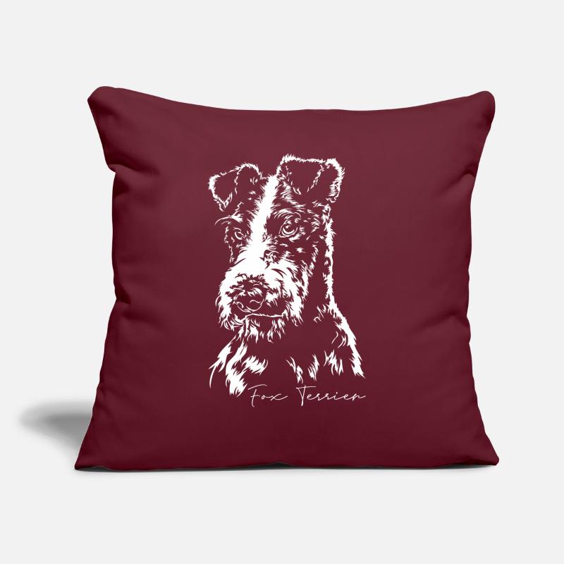 FOX TERRIER rauhaar Jagdhunde Hunde Wilsigns Sofakissen mit Füllung 45 x 45 cm
